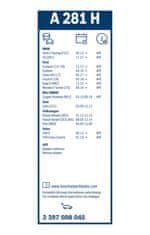 Bosch Rear A281H zadnja metlica brisalca, 280 mm (3397008045)