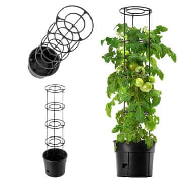 KADAX Cvetlični lonček za gojenje paradižnika in zelenjave z okroglim pokrovom, 29 cm, 12 l