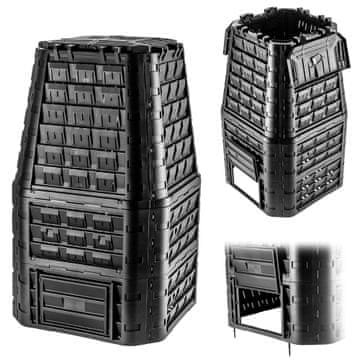 KADAX Modularni vrtni kompostnik, 1050 l, vodoodporen in z zaklopom