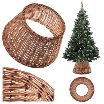KADAX Pleteno stojalo za božično drevo, 50 cm, naravno