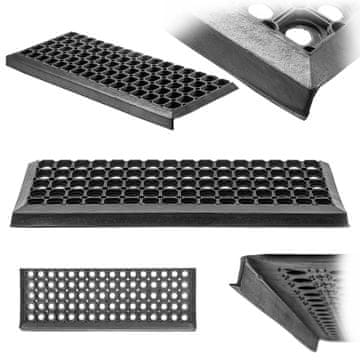 KADAX Gumijasta preproga za stopnice z odprtim robom, 75 cm, zunanja