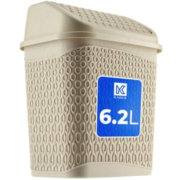 KADAX Nagibni koš za odpadke 6,2 l, bež