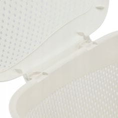 KADAX Košara za perilo s pokrovom, velika, plastična, 55 l, bela