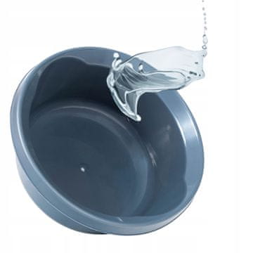 KADAX Okrogla plastična skleda za perilo, 4L, temno siva