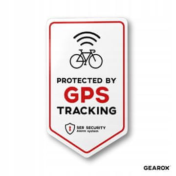 Korbi Nalepka za okvir kolesa, GPS sledenje, opozorilna, 1 kos