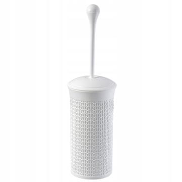 KADAX Bela prostostoječa wc krtača za kopalnico, dimenzije 11,5 x 11,5 x 40 cm