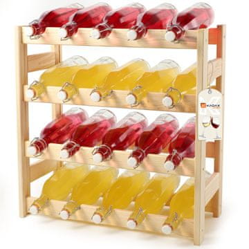 KADAX Leseno stojalo za vino, kapaciteta 20 steklenic, eleganten dizajn