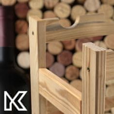 KADAX Leseno stojalo za vino, kapaciteta 20 steklenic, eleganten dizajn