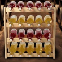 KADAX Leseno stojalo za vino, kapaciteta 20 steklenic, eleganten dizajn
