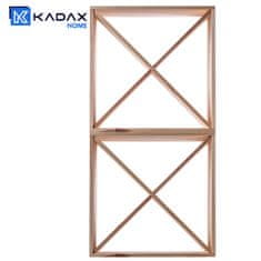 KADAX Leseno vinsko stojalo za 48 steklenic, 104 cm, komplet 2 kosov
