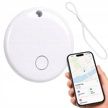 Verkgroup Mini obesek iskalec ključev bluetooth GPS lokator IOS bel