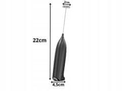 Verkgroup Brezžični penilec mleka in tekočin 22cm črn