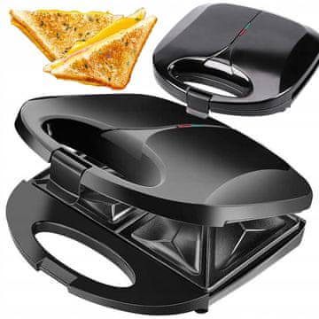 Verkgroup 750W dvojni toaster opekač za 2 sendviča črn