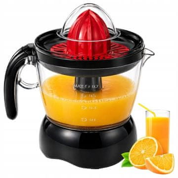 Verkgroup 25W električni sokovnik 700ml ožemalnik citrusov črn