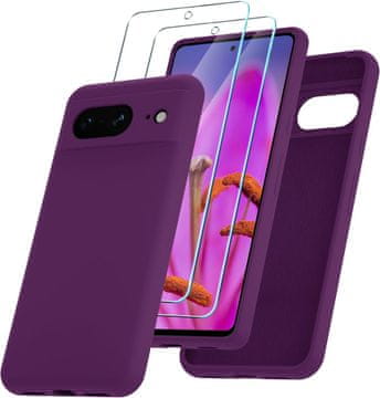 Infostyle Ovitek za Google Pixel 8 + 2x kaljeno steklo – vijolična