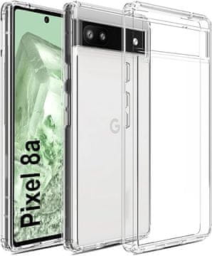 Infostyle Prozoren ovitek Google Pixel 8a – vojaška zaščita, odporen proti udarcem, anti-yellow