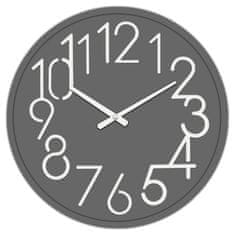 Autronic Stenska ura dia. 60 cm, MDF, temno siva (HW4023 GREY-DK)