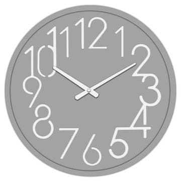 Autronic Stenska ura premera 60 cm, MDF, svetlo siva (HW4023 GREY-LT)
