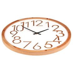 Autronic Stenska ura dia. 60 cm, MDF in lesen okvir, bela (HW4015)
