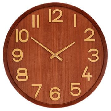 Autronic Stenska ura dia. 60 cm, les in MDF, imitacija furnirja (HW4020)