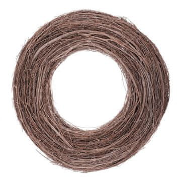 Autronic Stenska dekoracija pleten venček - premer 80 cm, rjave barve (OT304-80)