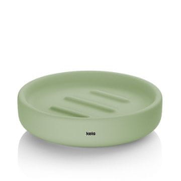 Kela Posodica za milo KL-23980 Sana premera 11,5 x 3 cm zelena