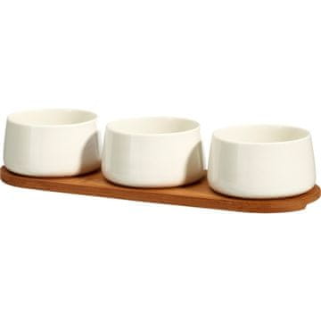 EXCELLENT Komplet servirnih skled porcelan KO-210001590 4 kosi bel