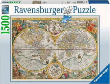 Ravensburger Puzzle Zgodovinski zemljevid sveta 1500 kosov