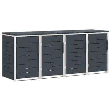 Vidaxl Shranjevanje koša za odpadke Antracit 276 x 77,5 x 112,5 cm