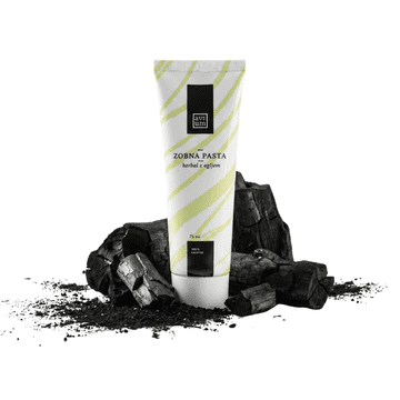 AVIUM kozmetika AVIUM Naravna zobna pasta Herbal z aktivnim ogljem, 75 ml