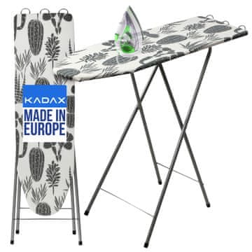KADAX Zložljiva likalna deska 100 x 30 cm s prilagodljivo višino in nedrsečo površino