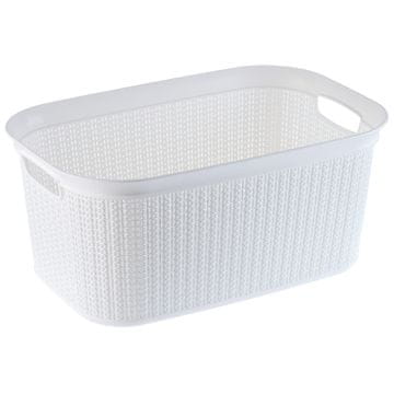 KADAX Košara za perilo, 27 l, plastična, bela, primerna za spodnje perilo in igrače
