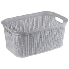 KADAX Košara za perilo in igrače, plastična posoda, 27 l, siva