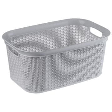 KADAX Košara za perilo in igrače, plastična posoda, 27 l, siva