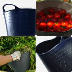 KADAX Okrogla plastična skleda za perilo, 26 l, temno modra
