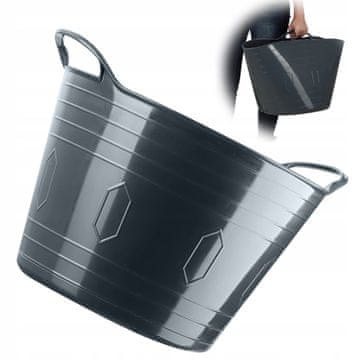 KADAX Fleksibilna posoda s trpežno košaro, 42 l, svetlo siva