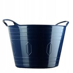 KADAX Okrogla plastična skleda za perilo, 26 l, temno modra