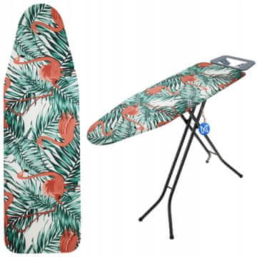 KADAX Prevleka za likalno desko 132 x 48 cm, raztegljiva, vzorec flamingos