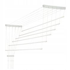 KADAX Stropni sušilni stroj za perilo s 6 palicami, dimenzije 130 cm, primeren za kopalnico in balkon