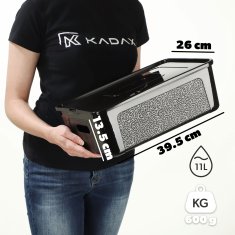 KADAX Plastična posoda s pokrovom, 11L, črna, organizator za shranjevanje