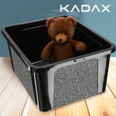KADAX 20L plastična posoda s pokrovom, črna, idealna za shranjevanje