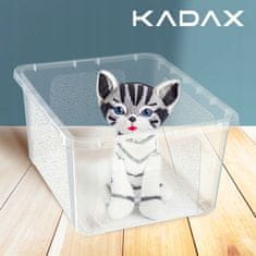 KADAX Plastična posoda 20 l s pokrovom, prozorna, idealna za shranjevanje