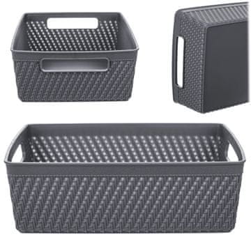 KADAX Univerzalna košara za shranjevanje, trpežna plastika, 24 x 17,5 cm