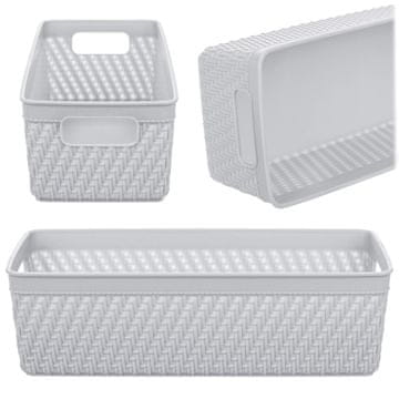 KADAX Univerzalna košara za shranjevanje 10 x 24,5 cm, svetlo siva
