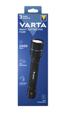 Varta Night Cutter Pro F40R ročna svetilka, 2000 lm, črna