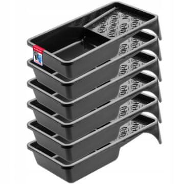 KADAX Velik pladenj za barvo 155 x 295 mm za 6-delni komplet črnih valjev za barvanje