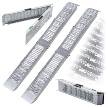 KADAX Zložljiva nakladalna rampa 188 cm, nosilnost 400 kg, komplet 2 kosi