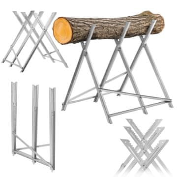 KADAX Zložljivo stojalo za rezanje lesa, kovinsko, nosilnost 150 kg