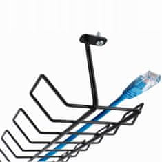 KADAX Črn organizator za kable pod mizo, pokrov za TV kabel