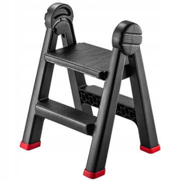 KADAX Zložljiva lestev s platformo in stopnicami 63 cm, nosilnost 150 kg